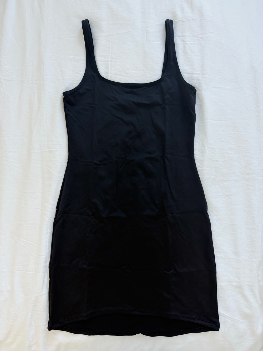 Black Skims Swim Tank Bodycon Dress - Women's Classic Scoop Neck